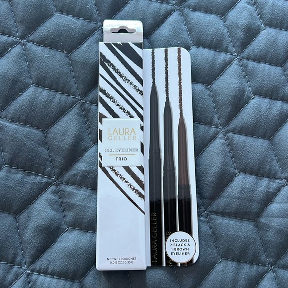 LAURA GELLER Gel Eyeliner Trio 2 black 1 brown NEW - Picture 1 of 6